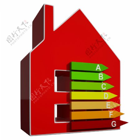 能源效率等级图标意味着有效的房子