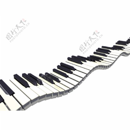曲线钢琴键盘