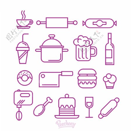 食物和厨房用品图标