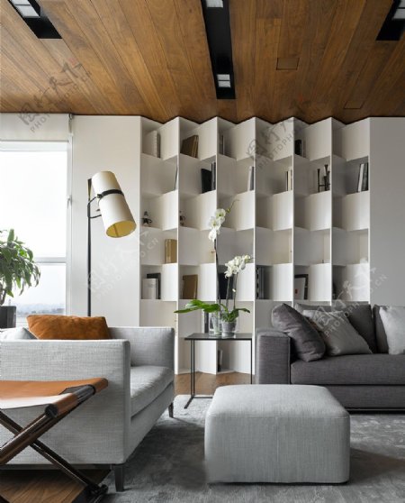 现代时尚客厅沙发背景墙设计图