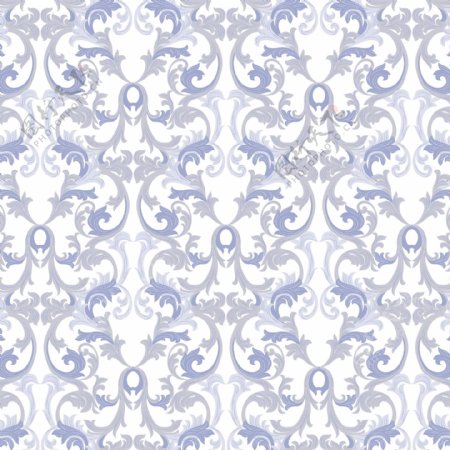 蓝色白色装饰花纹图案背景