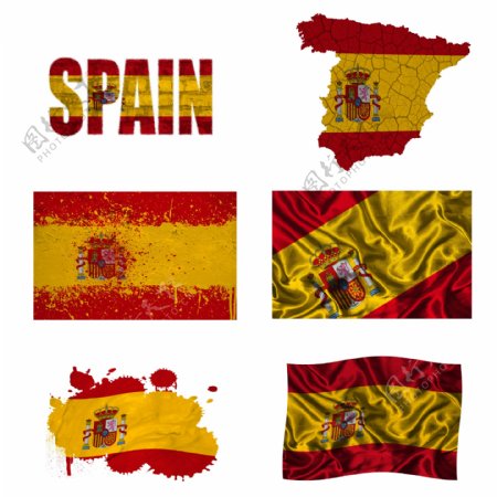 西班牙国旗地图