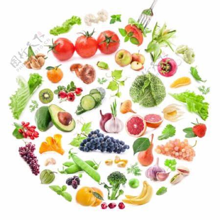 水果蔬菜图形背景图片