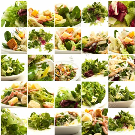 新鲜蔬菜沙拉美食图片