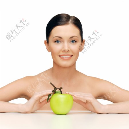 苹果与女人图片