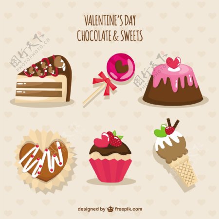 情人节的巧克力和糖果
