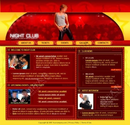 夜间俱乐部网站设计