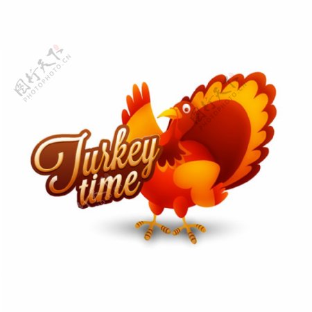 感恩节背景与土耳其棕色色调