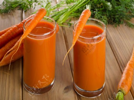 胡萝卜和果汁图片