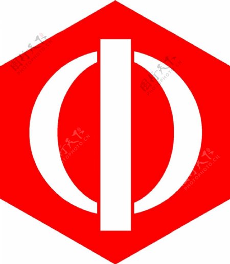 红色几何图形logo设计素材