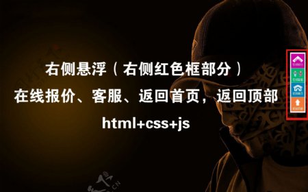 右侧悬浮客服HTMLCSS静态页代码