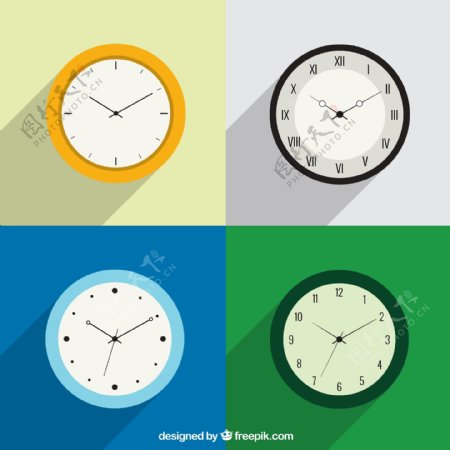 扁平化钟表设计