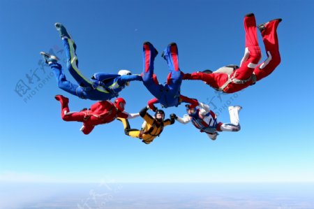 造型跳伞运动图片