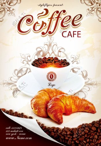 咖啡素材海报设计