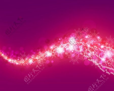 粉色和紫色的背景虚化背景的雪花
