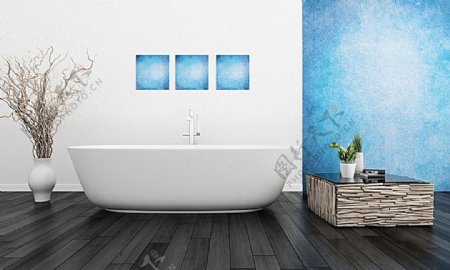 现代浴室效果图