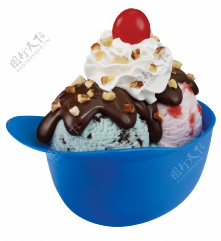 奶油双色冰淇淋图片