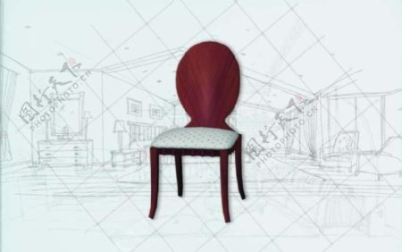 国际主义家具椅子0023D模型