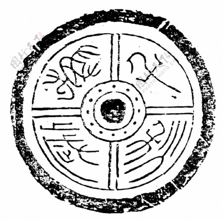 瓦当图案秦汉时期图案中国传统图案图案166