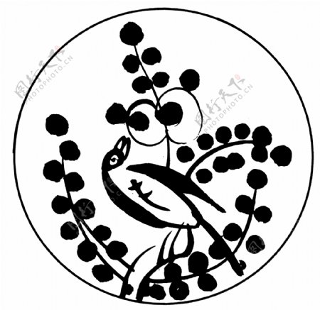 清代花鸟图案中国传统图案0016