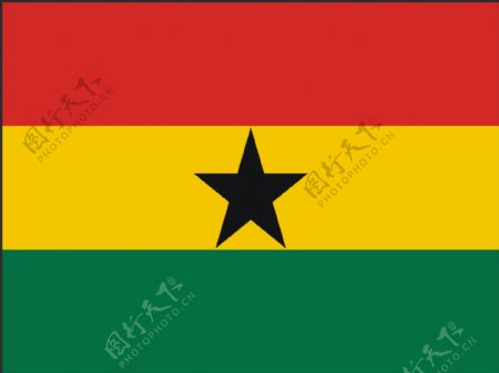 矢量加纳国旗