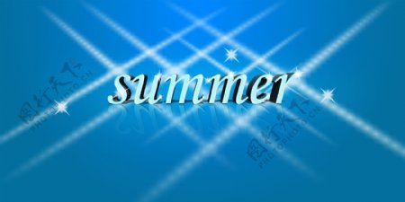 summer立体字