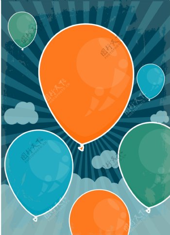 扁平气球海报设计