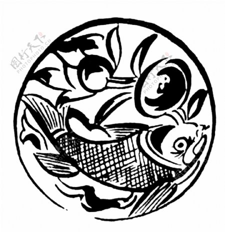 鱼虾纹样传统图案0080