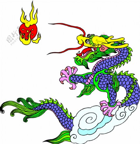 龙纹吉祥图案中国传统图案0079