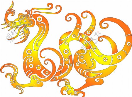 龙纹吉祥图案中国传统图案0097