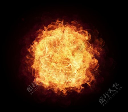 火球燃烧图片