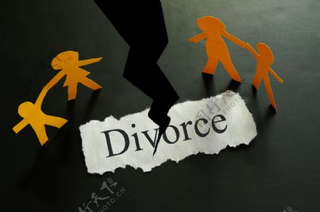 纸张小人与离婚协议图片