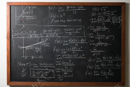 黑板上数学习题图片