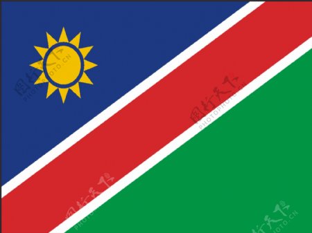 矢量纳米比亚国旗