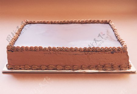 方形巧克力蛋糕图片