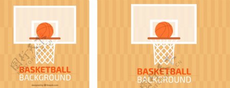平面设计中的篮球背景
