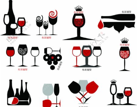 创意酒杯logo红酒