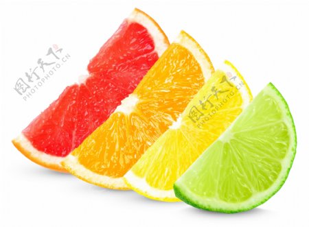 彩色橙子柠檬图片