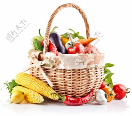 一篮子蔬菜图片