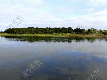 新西兰野鸭湖自然风景图片