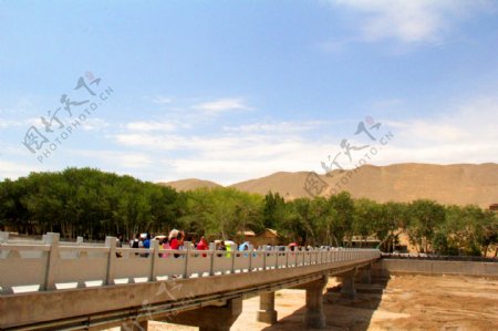 沙漠小桥图片
