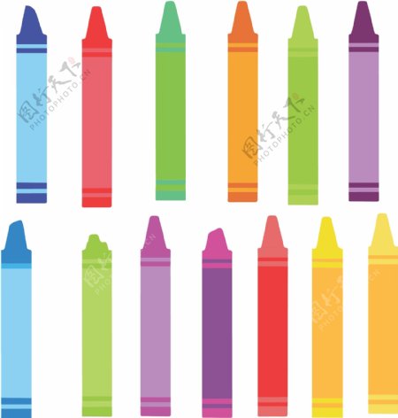 卡通教育彩色画笔设计
