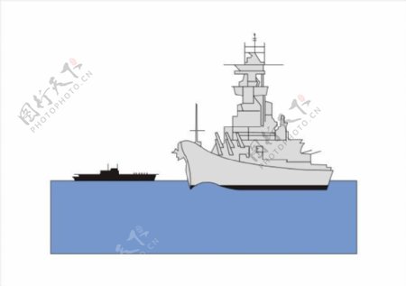 CDR船矢量素材白色设计素材