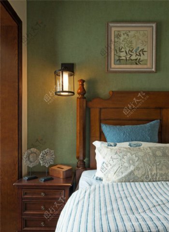 美式时尚卧室床头灯设计图
