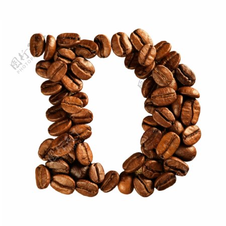 咖啡豆组的字母D