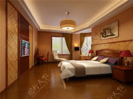 中式风格卧室模型