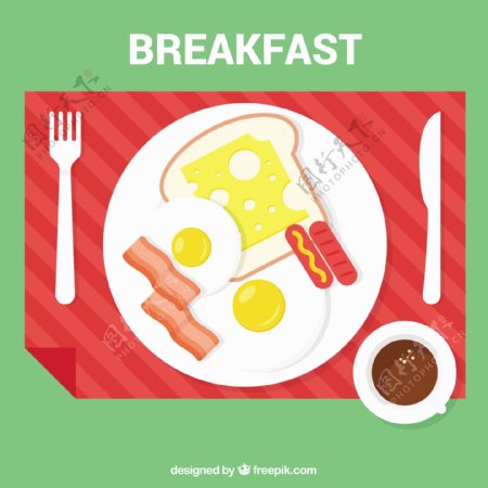 彩色的早餐设计