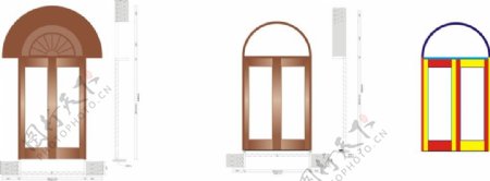 太古铜半圆门门框设计