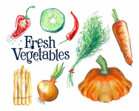 彩绘蔬菜和水果