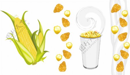 玉米与爆米花图片
